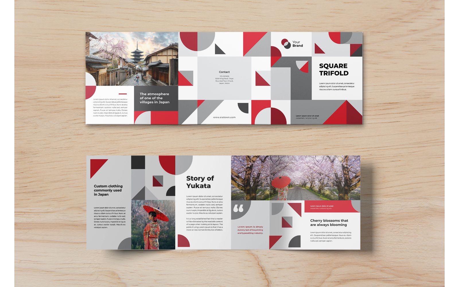 Trifold Story of Yukata - Corporate Identity Template