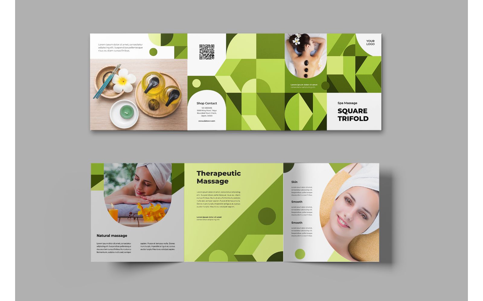 Trifold Therapeutic Massage - Corporate Identity Template