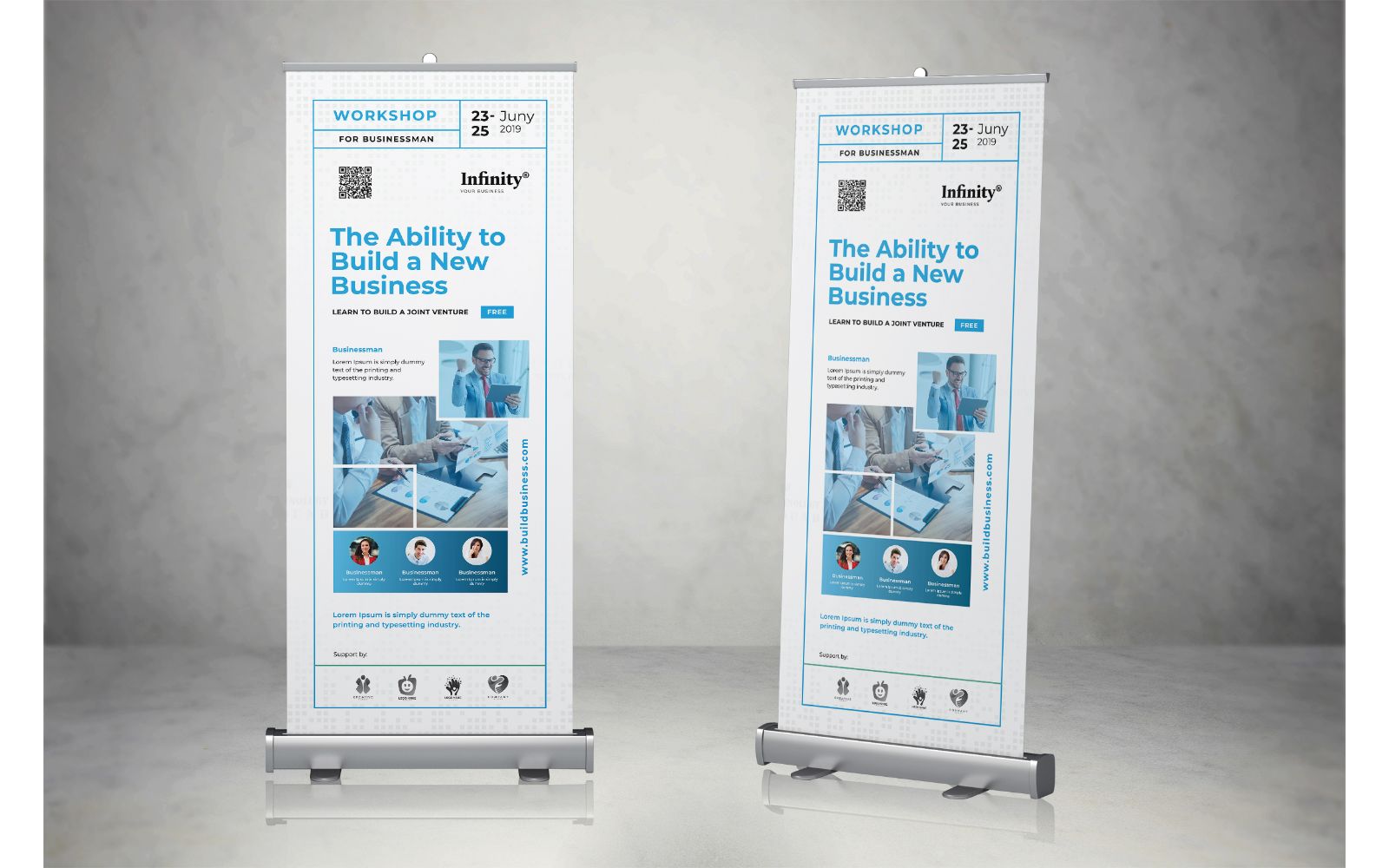 Roll Banner The Ability to Build a New Business - Corporate Identity Template