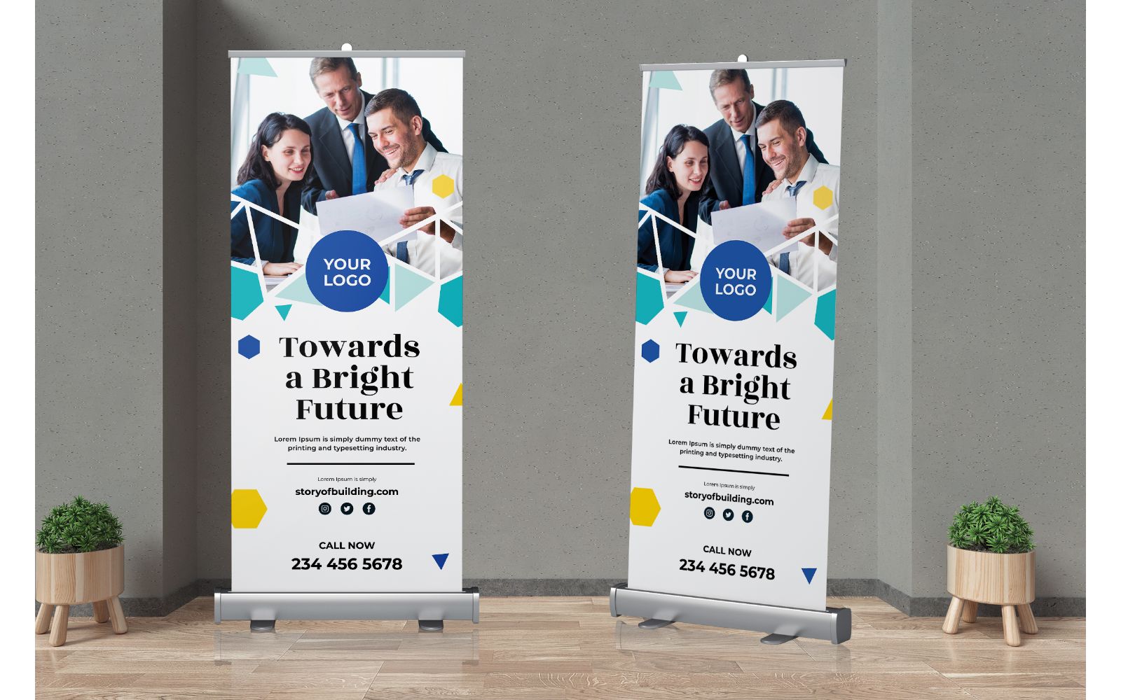 Roll Banner Towards a Bright Future - Corporate Identity Template