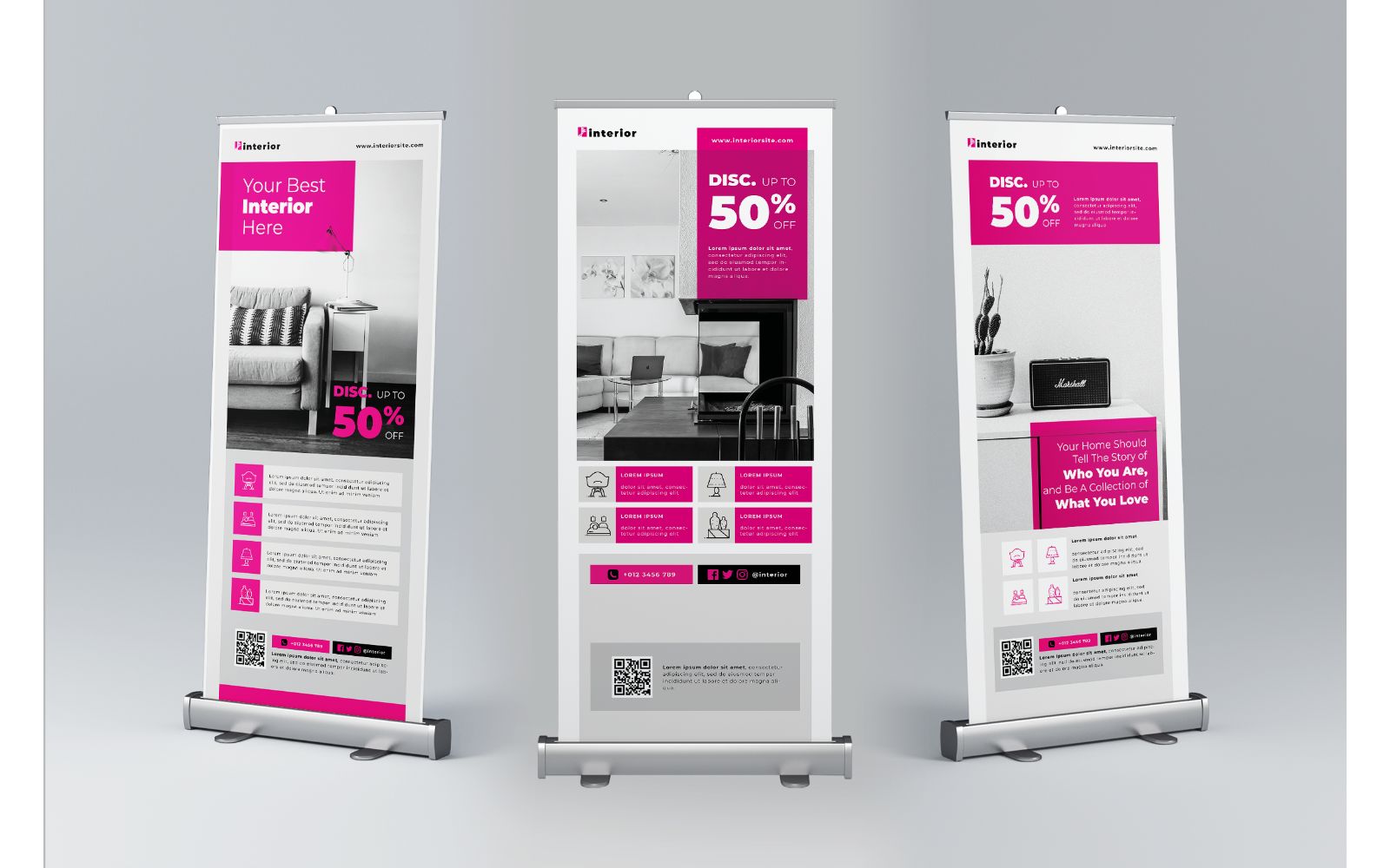 Roll Banner Your Best Interior Here - Corporate Identity Template