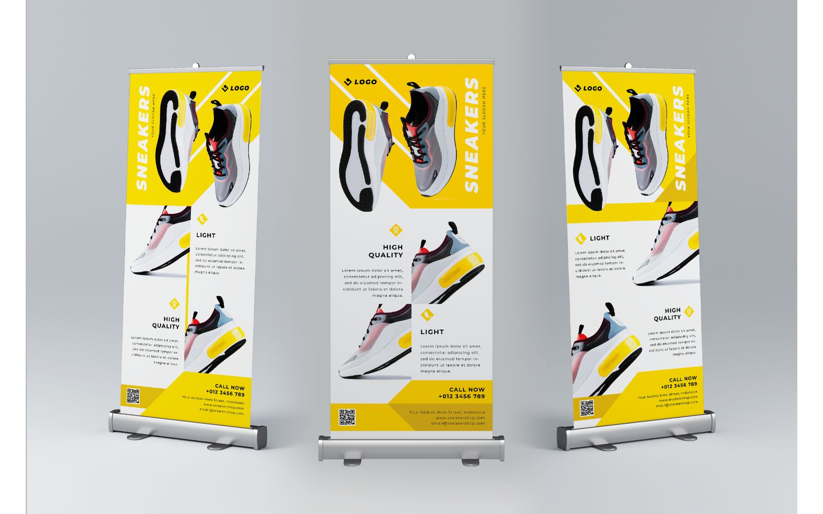 Roll Banner Sneakers - Corporate Identity Template