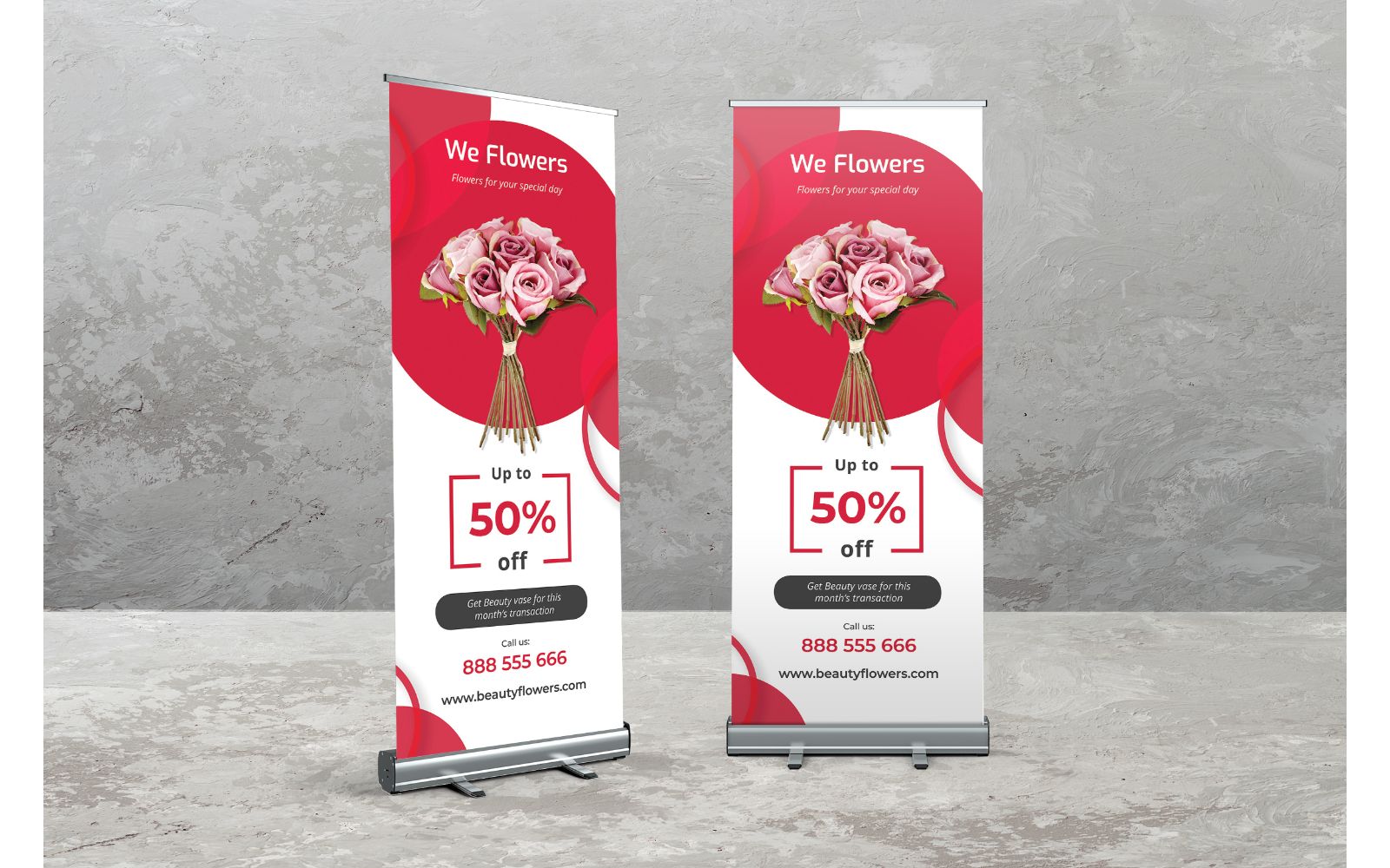 Roll Banner Flower - Corporate Identity Template