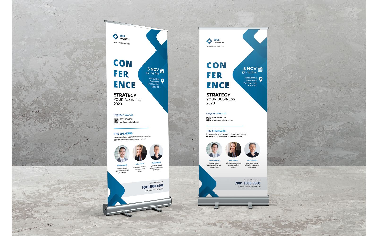 Roll Banner Conference - Corporate Identity Template