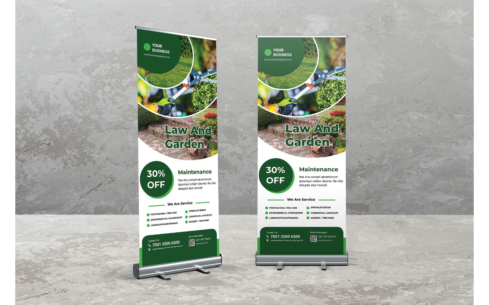 Roll Banner Law and Garden - Corporate Identity Template