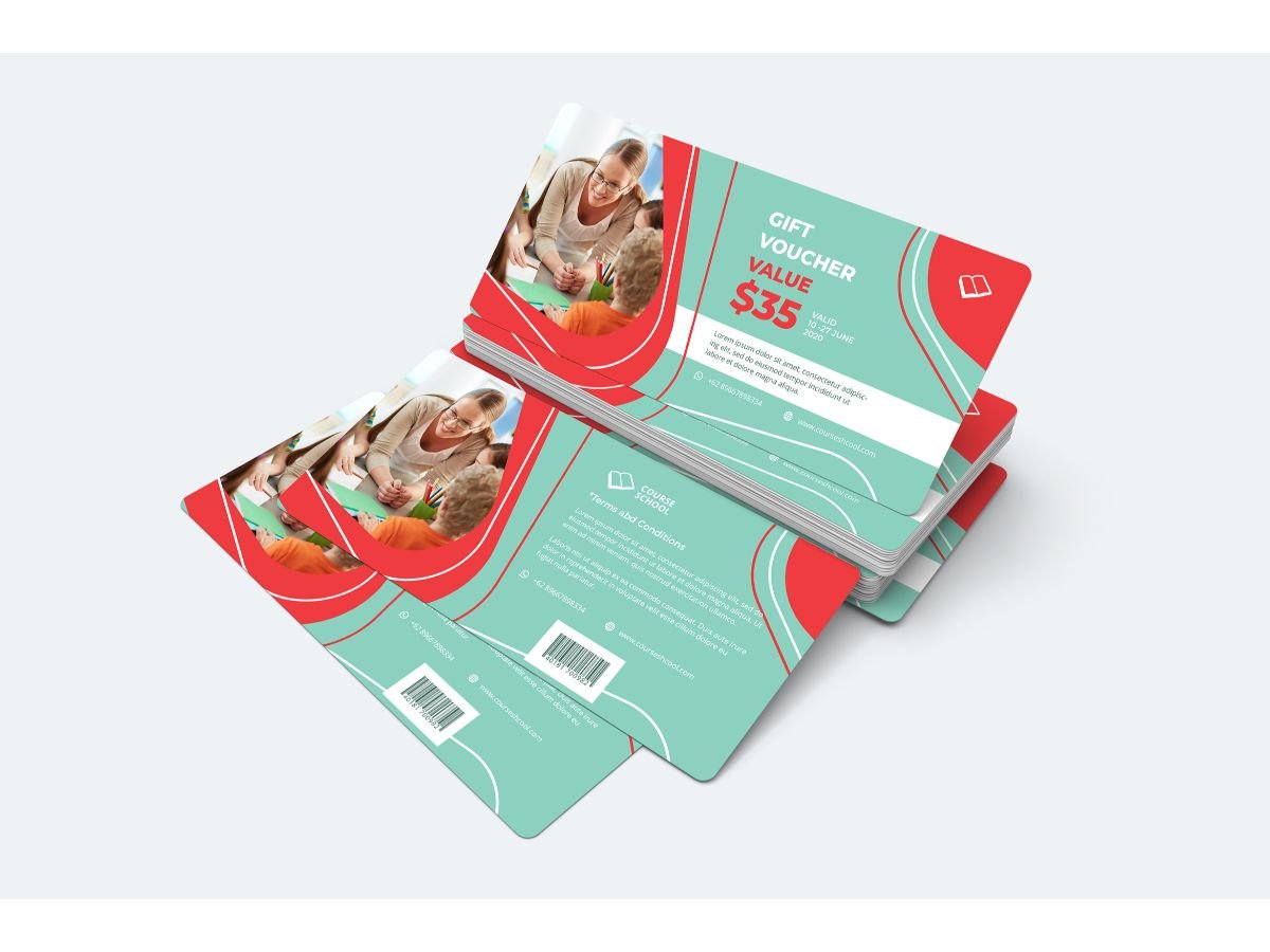 Voucher  Course School - Corporate Identity Template