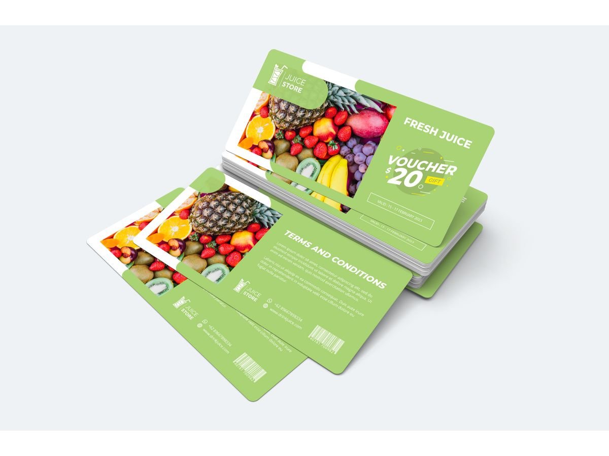 Voucher  Fresh Juice - Corporate Identity Template