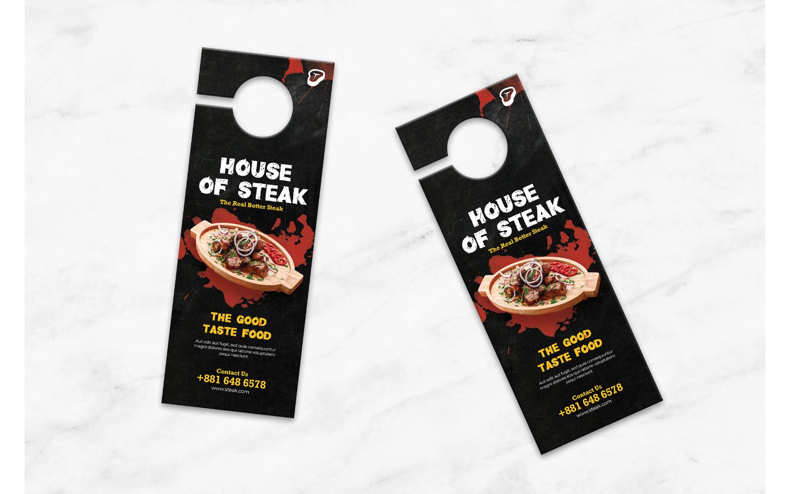 Door Hanger House of Steak - Corporate Identity Template