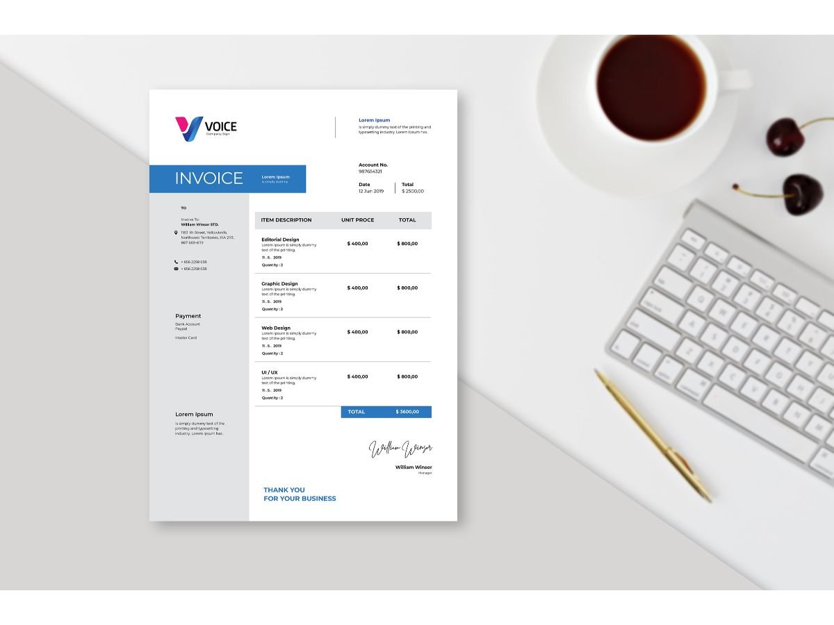 Invoice  Voice - Corporate Identity Template