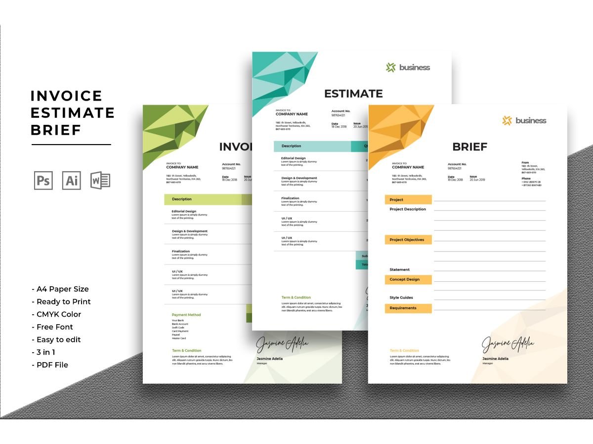 Invoice Innovative Business - Corporate Identity Template