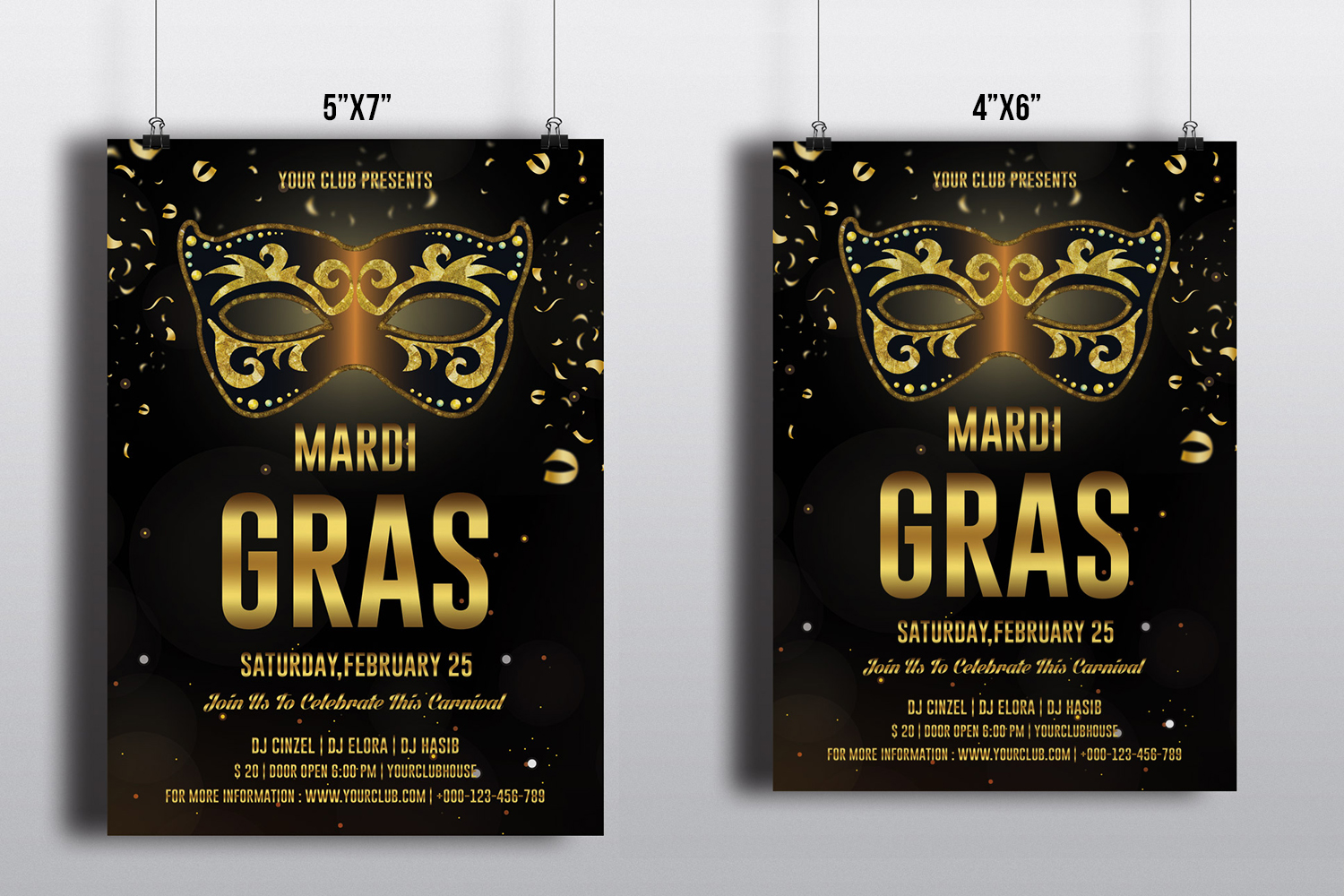 Mardi Gras Party Flyer - Corporate Identity Template