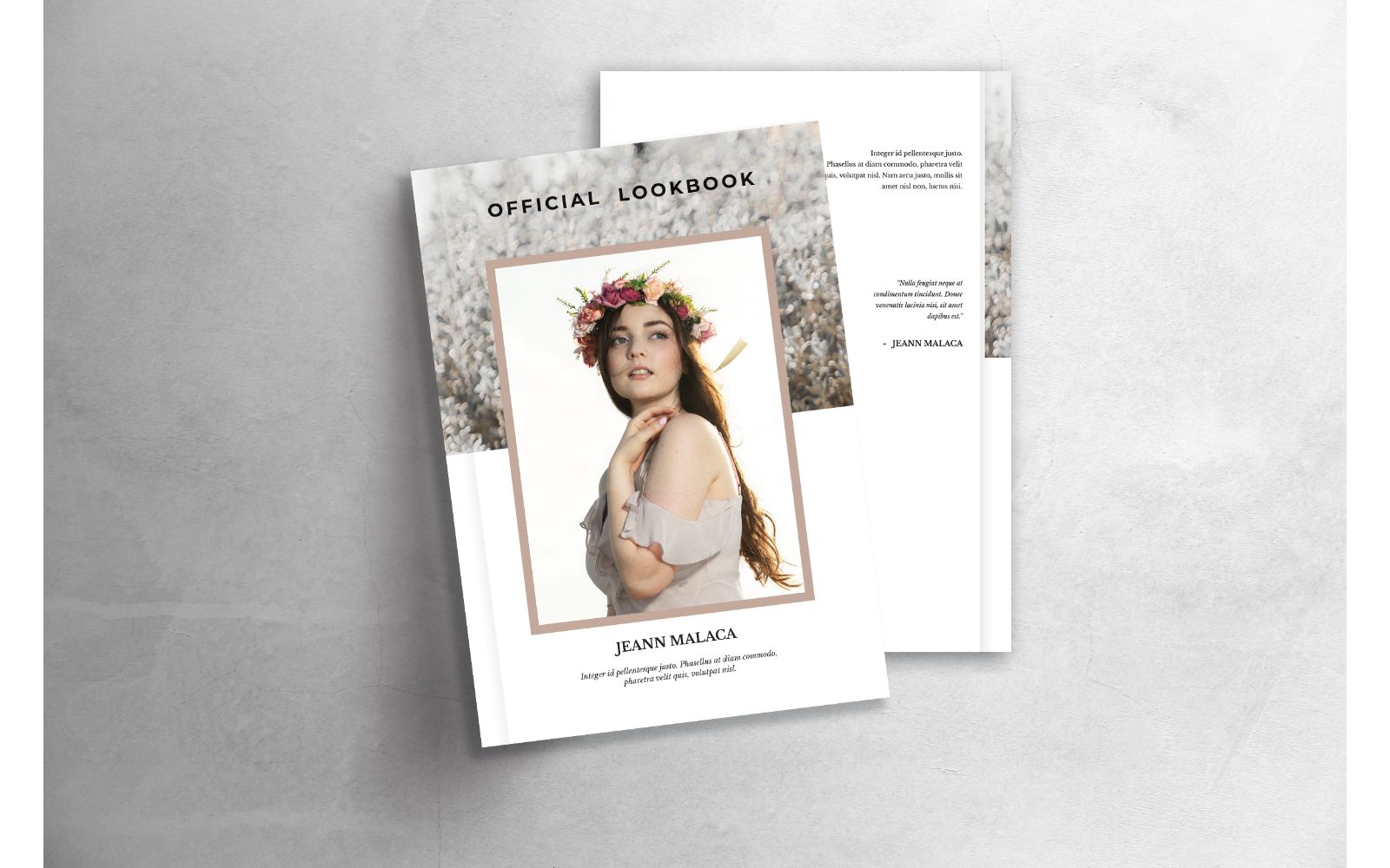 Lookbook  Jeann Malaca - Corporate Identity Template