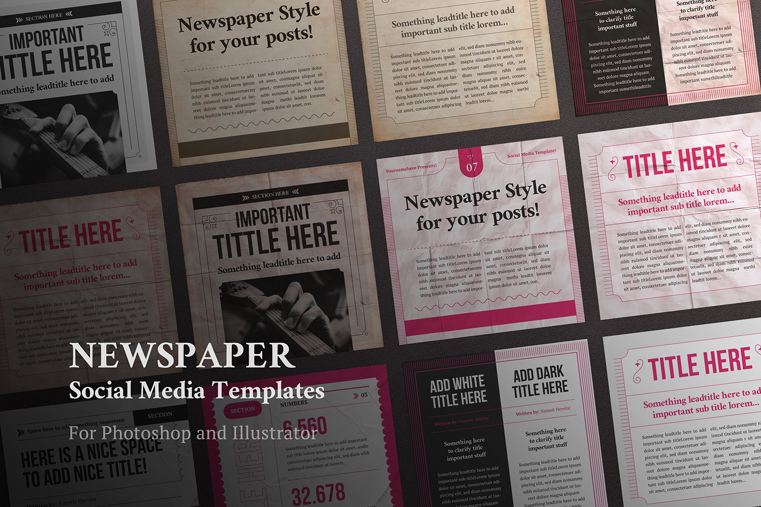 Newspaper Templates for Social Media