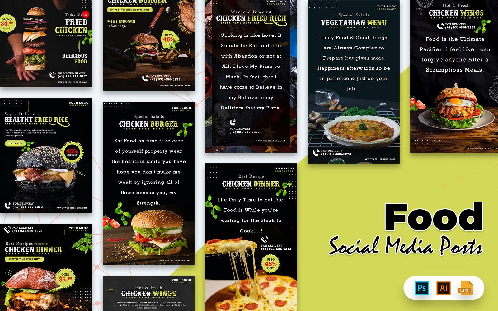 Food Posts Social Media Template