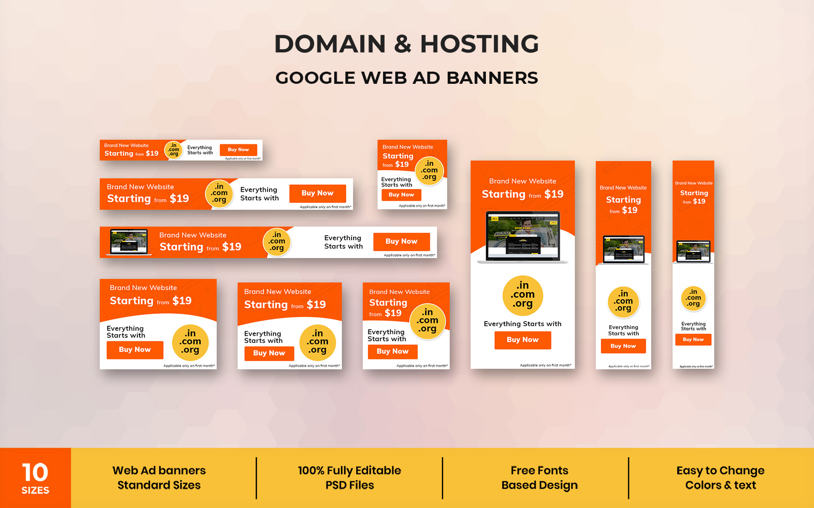 Domain Web Ad Banner Template for Social Media