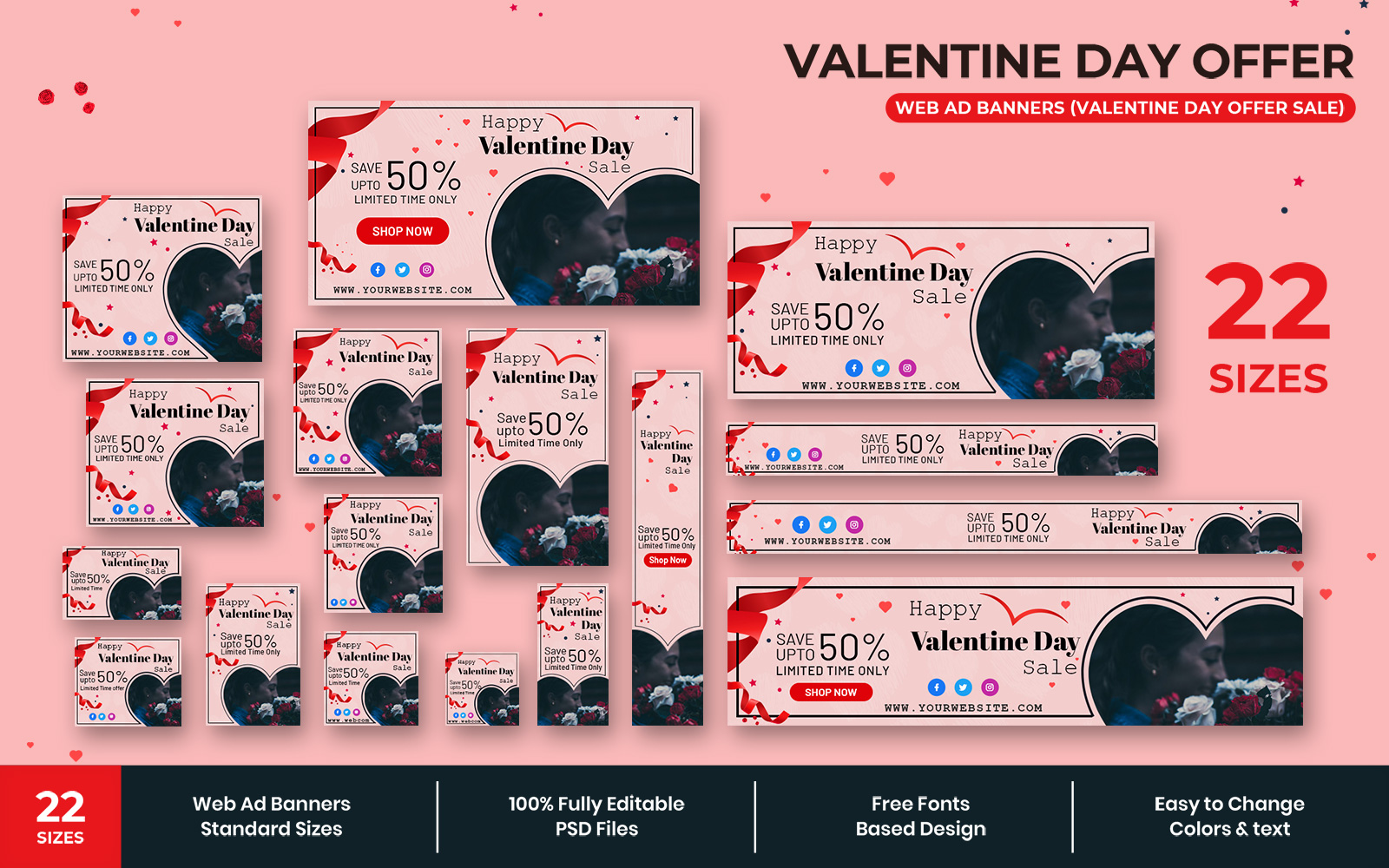 Web offer. Best ads 'Valentine Blink.