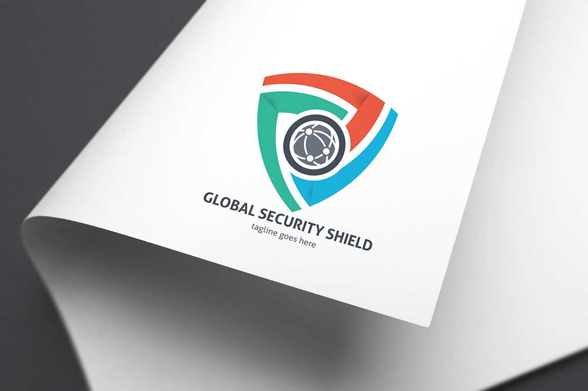 Global Security Shield Logo Template