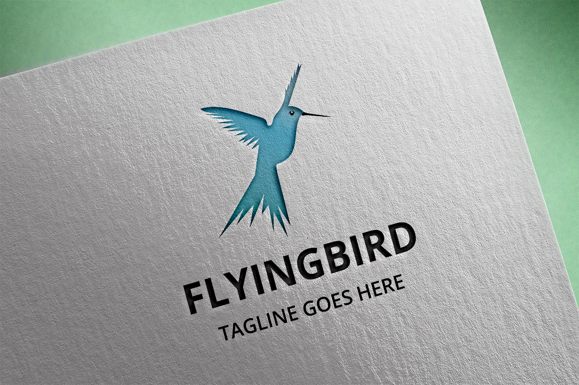 Rainbow Flying Bird Logo