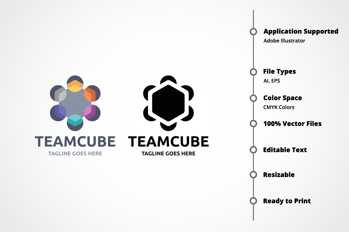 Team Cube Logo Template