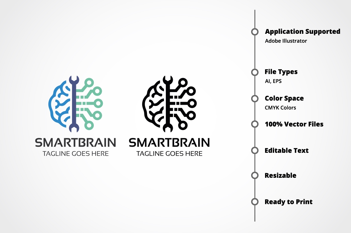 Smart Brain Logo Template
