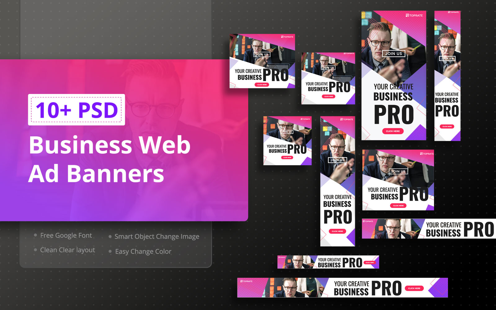 Business Corporate Web Ad's Banner - Corporate Identity Template