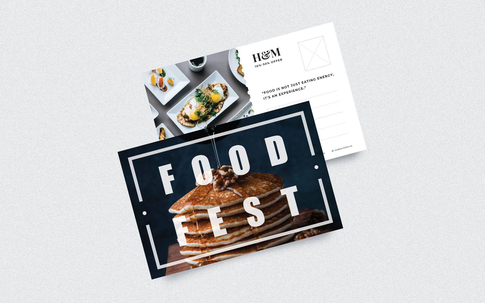 Restaurant Post Card - Corporate Identity Template