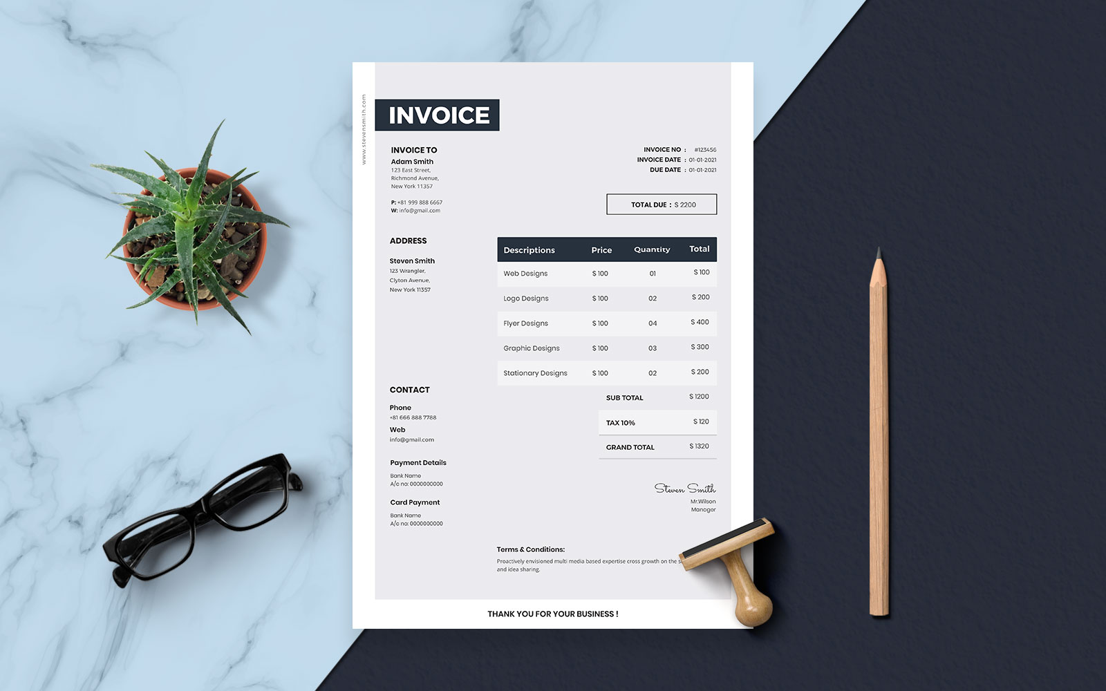 Corporate Invoice - Corporate Identity Template