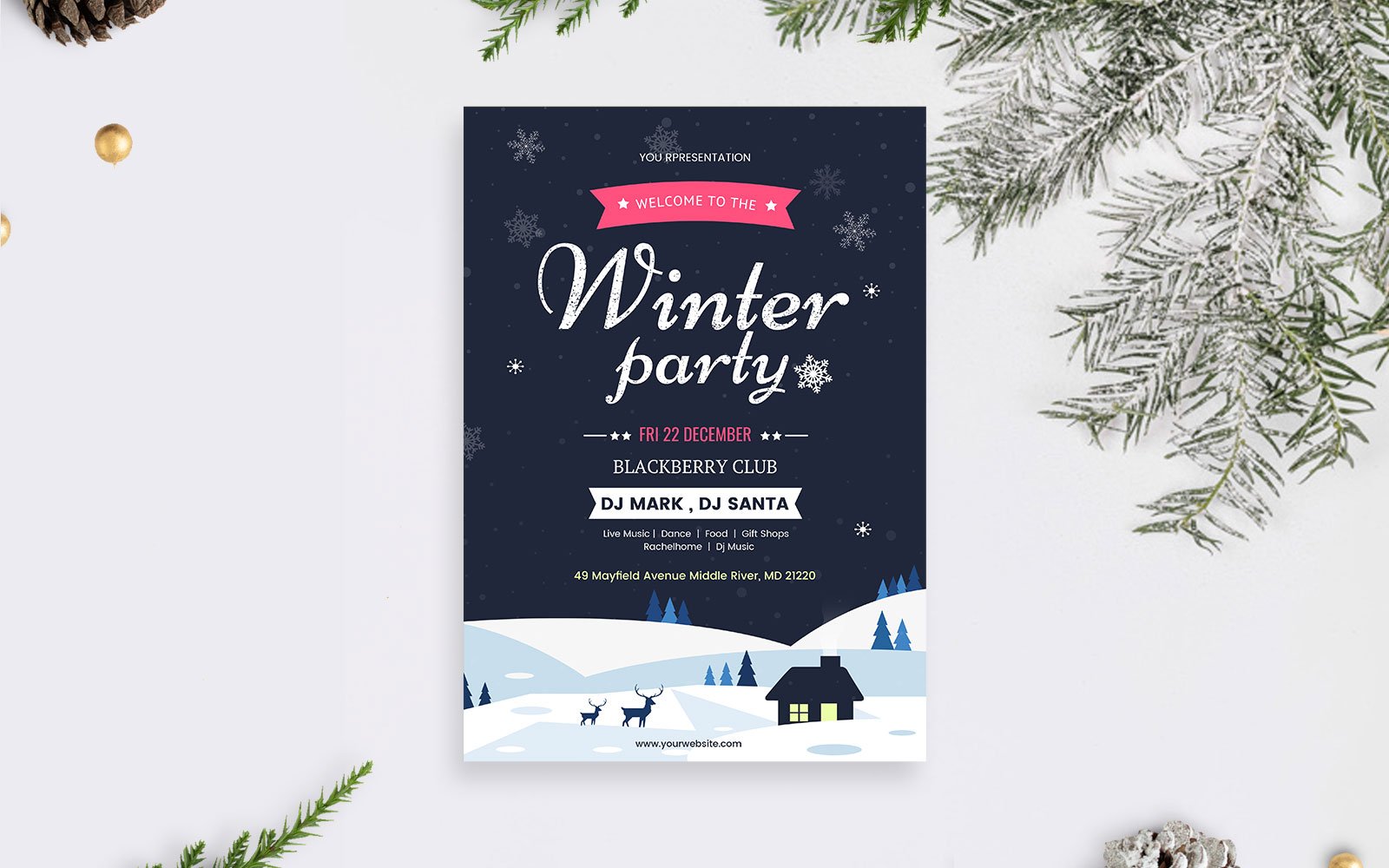 Winter Party Flyer - Corporate Identity Template