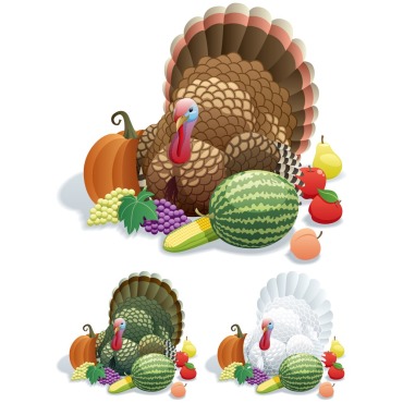 Turkey Cornucopia Illustrations Templates 154336