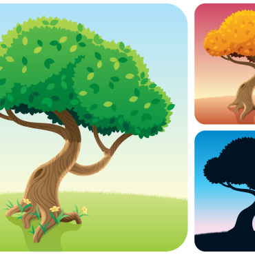 Cartoon Landscape Illustrations Templates 154359