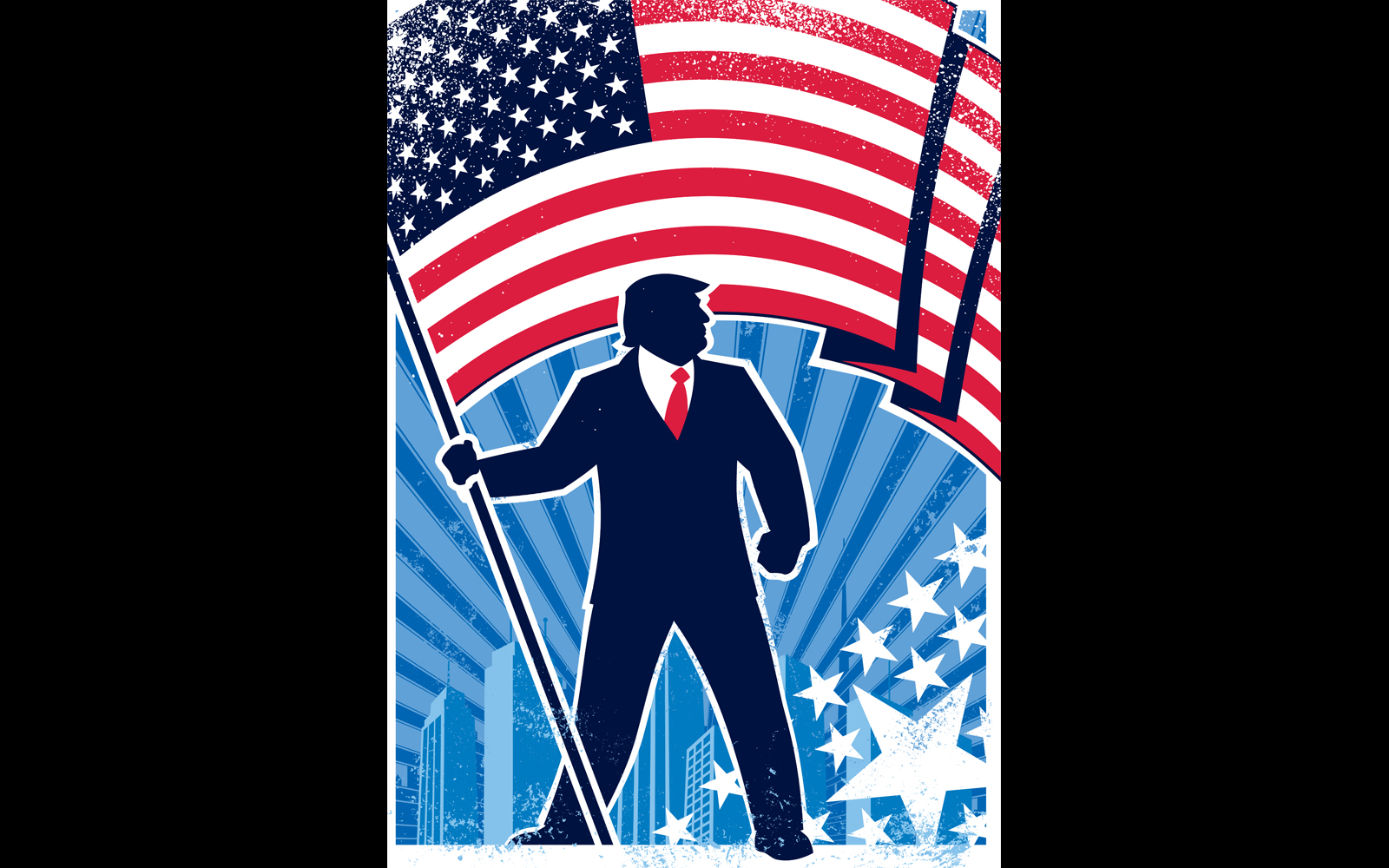 Trump USA Background Vertical - Illustration