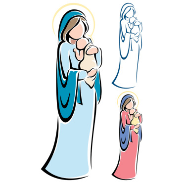 Mary Mother Illustrations Templates 154406