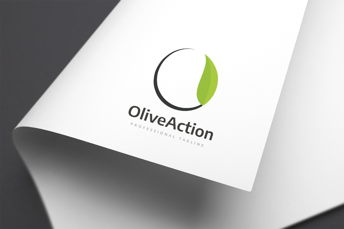 Olive Action Letter O Logo Template