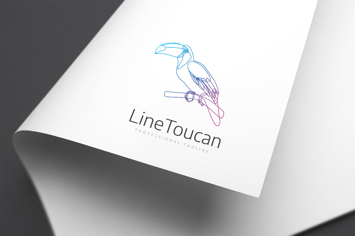 Line Toucan Logo Template