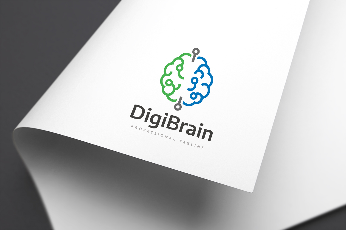 Digi Brain Logo Template