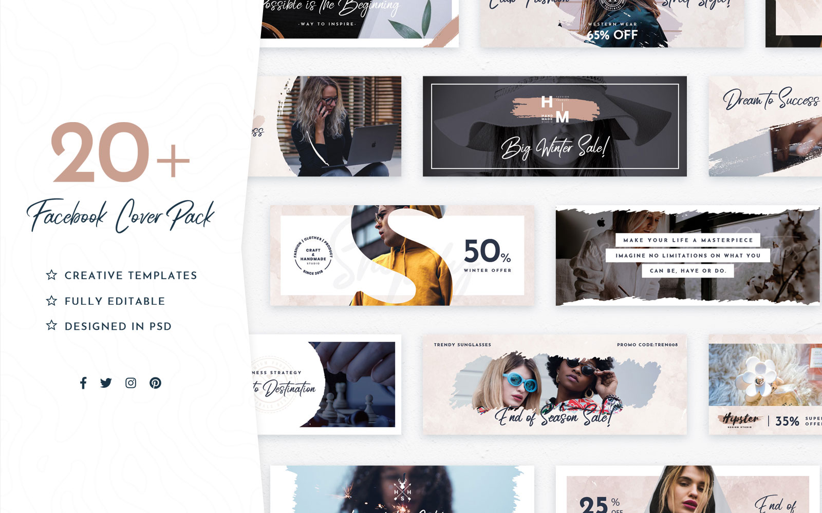 Trendy Facebook Cover Social Media Template