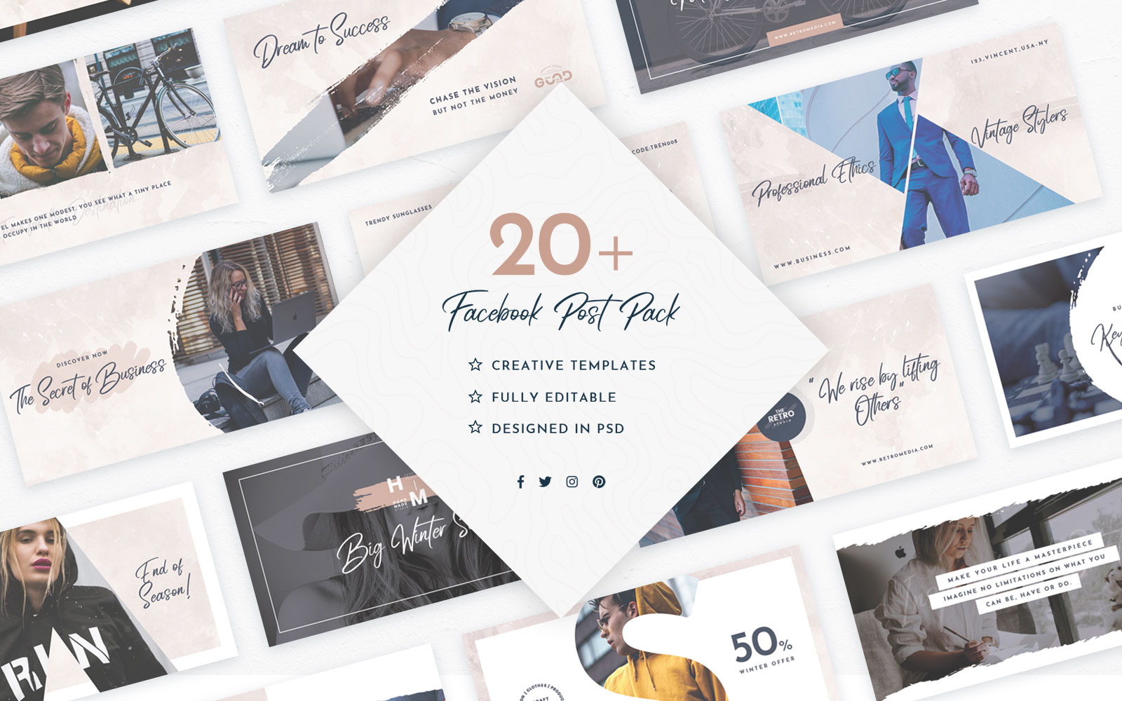 Trendy Facebook Post Social Media Template