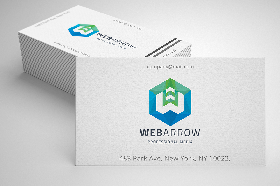 Web Arrow Letter W Logo Template