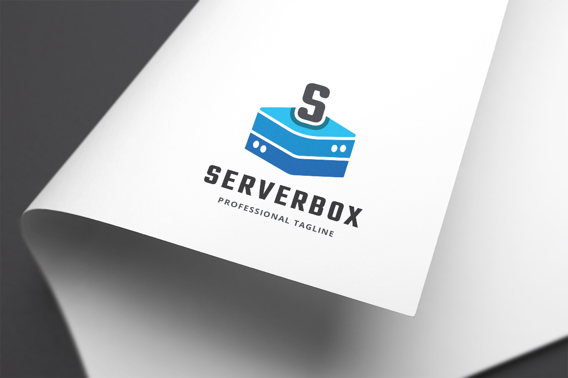 Server Box Letter S Logo Template