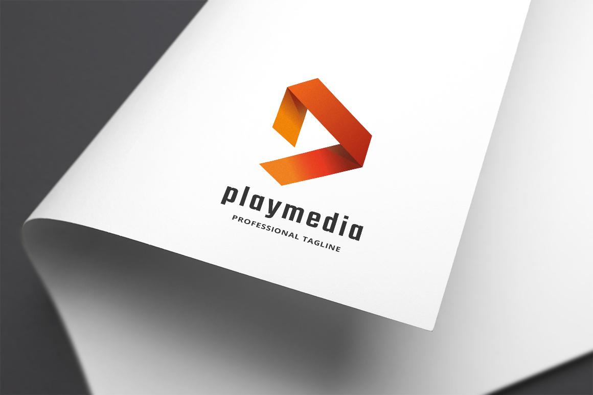 Play Media Letter P Logo Template