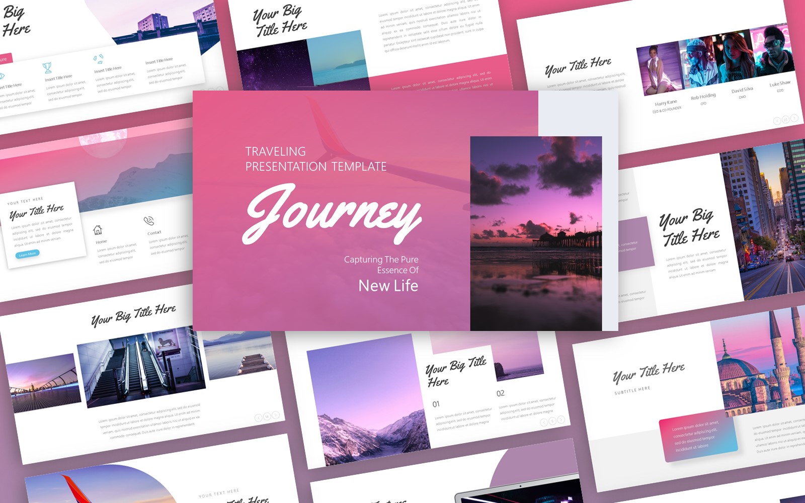Journey Traveling Presentation PowerPoint template
