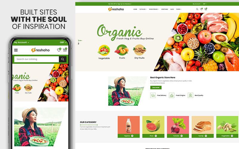 Freshoho - Vegetables & Fruits Premium Shopify Theme