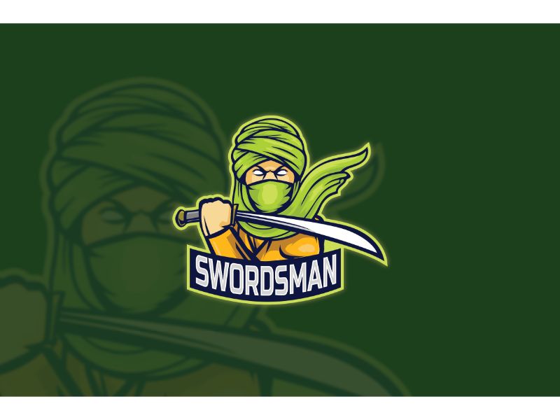 Esport Swordsman Logo Template