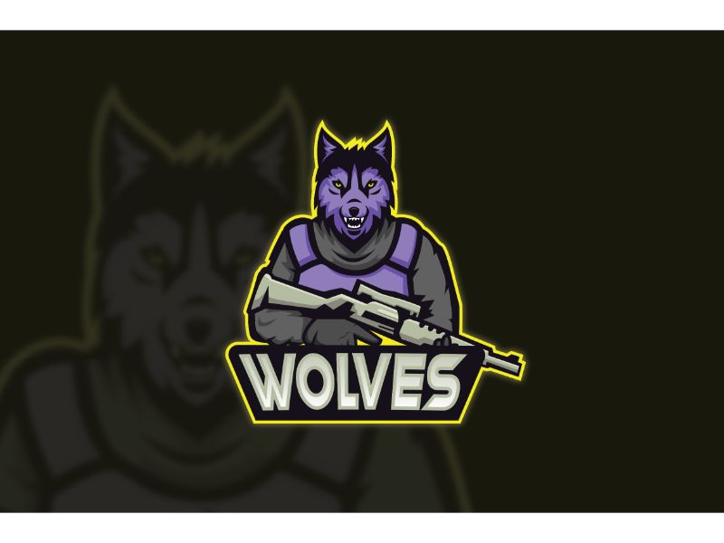 Esport Wolves Logo Template