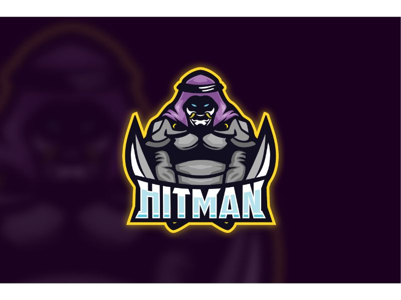 Esport Hitman Logo Template