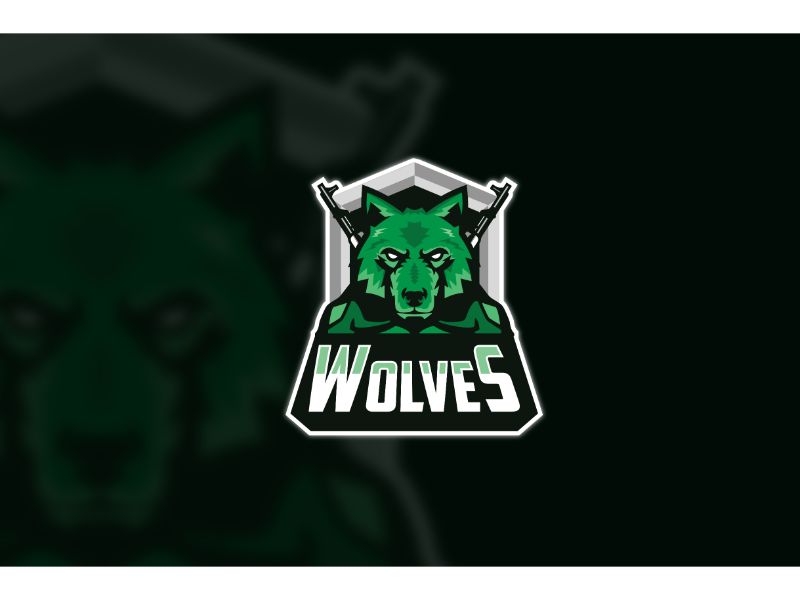 Esport Wolves 2 Logo Template
