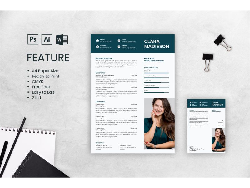 Cv Resume Clara Madieson Resume Template