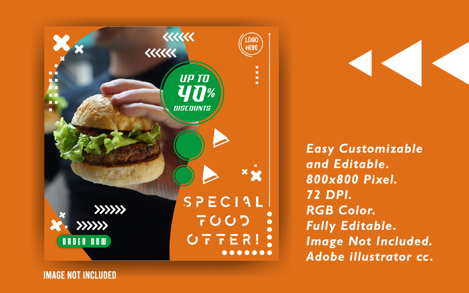 Food offer promotional Social Media Template