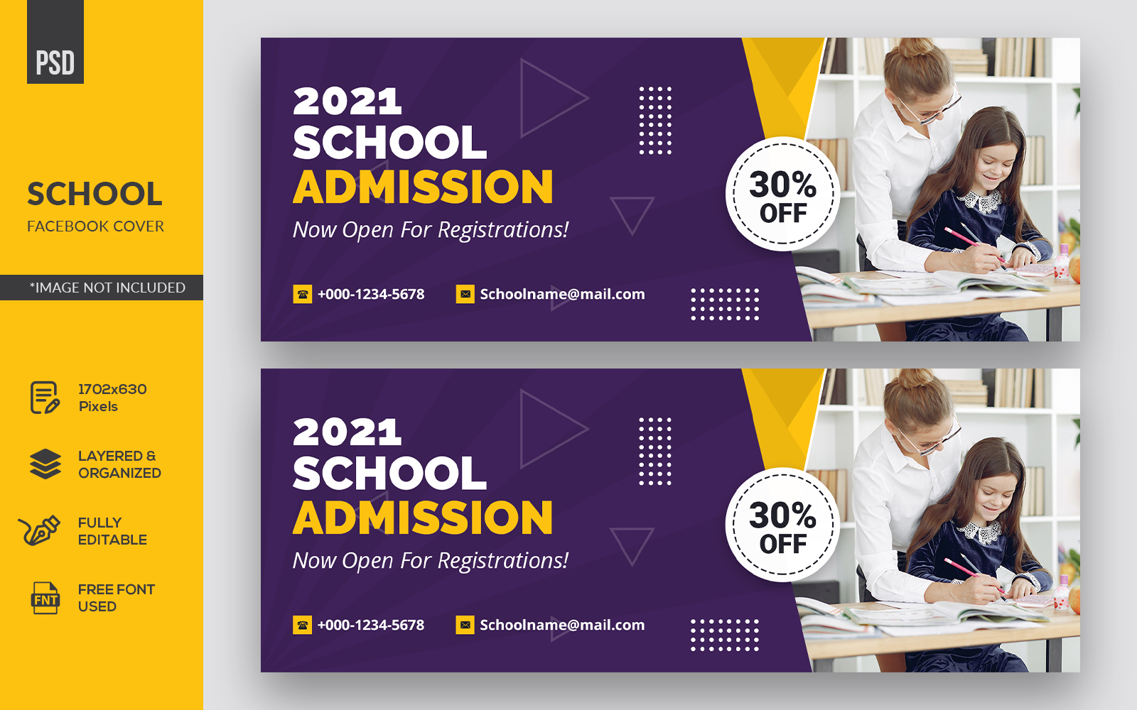 Creative  School Facebook Cover Template for Social Media