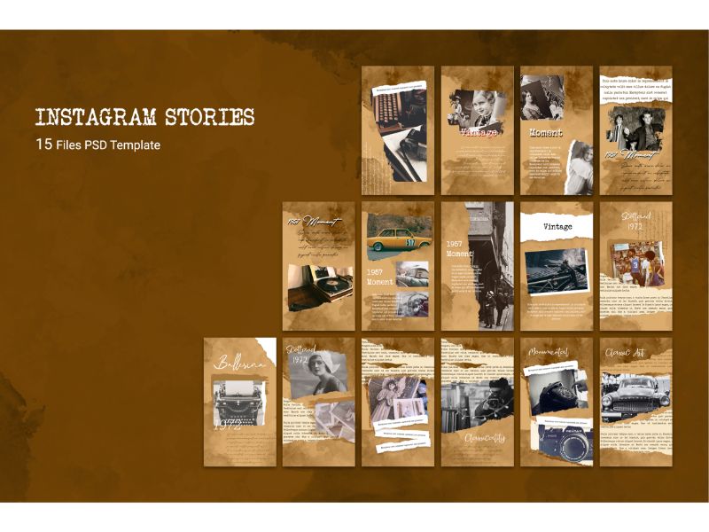 Instagram Stories Vintage Social Media Template